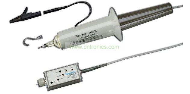 針對高壓測量推出的泰克P6015A是一種額定電壓高達(dá)20kV DC、峰值電壓可達(dá)40kV(100ms脈寬)的單端無源探頭