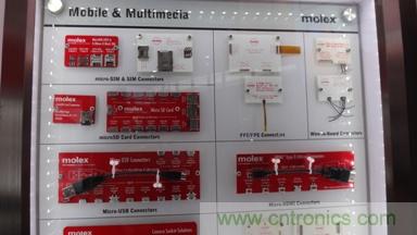 Molex MicroSIM、MicroSD、MicroUSB和MicroHDMI連接器