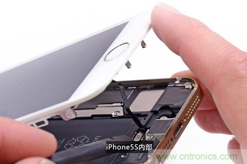 土豪金iPhone 5S拆解：內(nèi)部結(jié)構(gòu)升級，維修難度增加