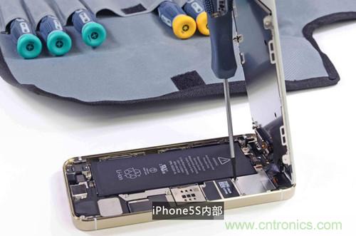 土豪金iPhone 5S拆解：內(nèi)部結(jié)構(gòu)升級，維修難度增加