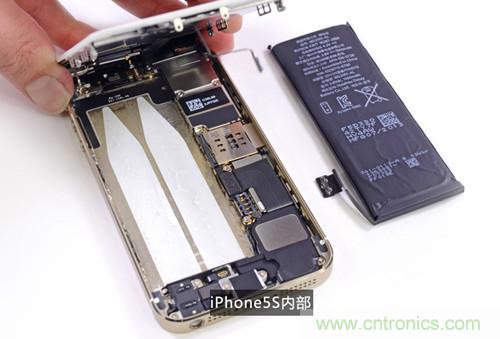 土豪金iPhone 5S拆解：內(nèi)部結(jié)構(gòu)升級，維修難度增加