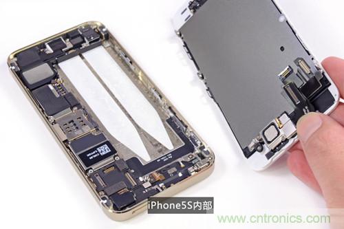 土豪金iPhone 5S拆解：內(nèi)部結(jié)構(gòu)升級，維修難度增加