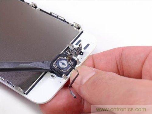 土豪金iPhone 5S拆解：內(nèi)部結(jié)構(gòu)升級，維修難度增加