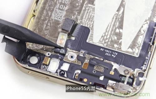 土豪金iPhone 5S拆解：內(nèi)部結(jié)構(gòu)升級，維修難度增加