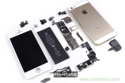 土豪金iPhone 5S拆解：內(nèi)部結(jié)構(gòu)升級，維修難度增加