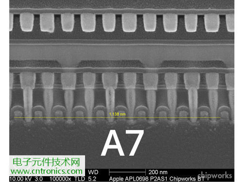 iPhone 5S芯片級(jí)拆解，顯微鏡下的A7處理器揭秘