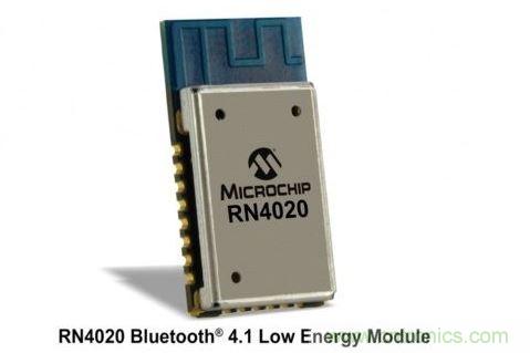 Microchip公司的RN4020模塊集成了包括天線在內(nèi)完整的低功耗藍(lán)牙射頻電路。RN4020采用密封的10mm x17mm x 2mm封裝，內(nèi)置有板載陶瓷天線、2.4GHz的低功耗藍(lán)牙收發(fā)器、帶完整的嵌入式低功耗藍(lán)牙協(xié)議棧的微控制器以及UART和USB接口。