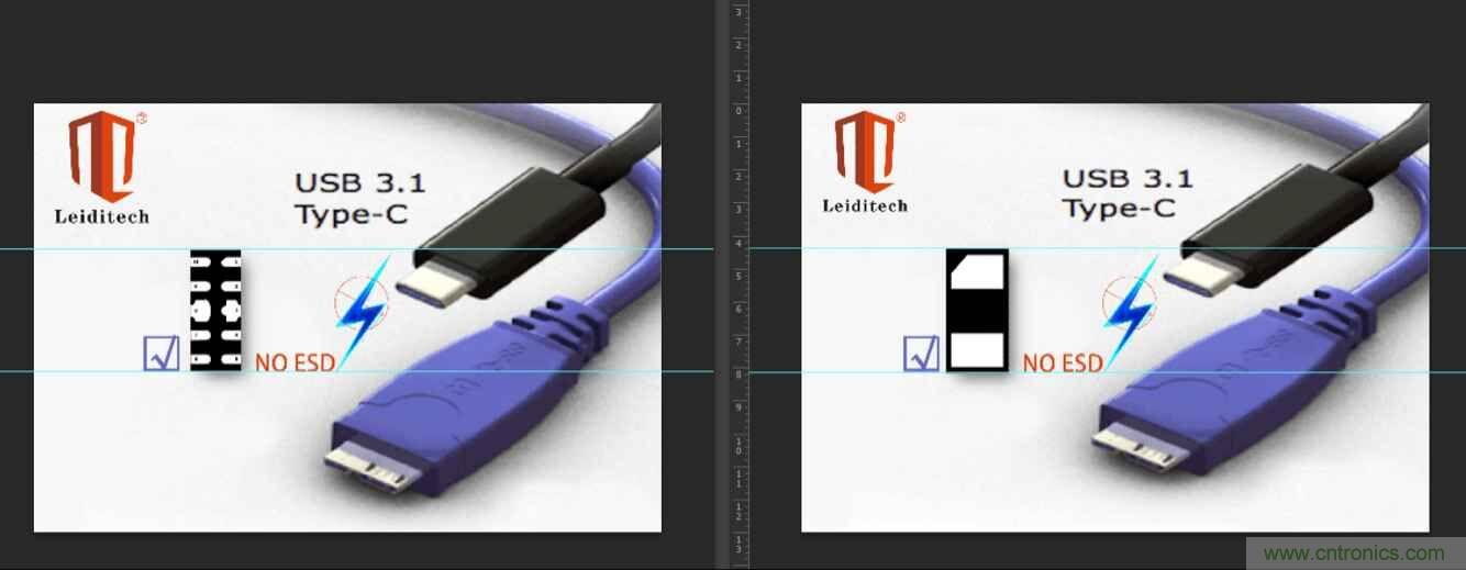 Leiditech推出超低電容ESD，用來保護(hù)USB Type-C