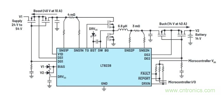 簡化雙電池電源系統(tǒng)，48 V/12 V汽車應(yīng)用指日可待