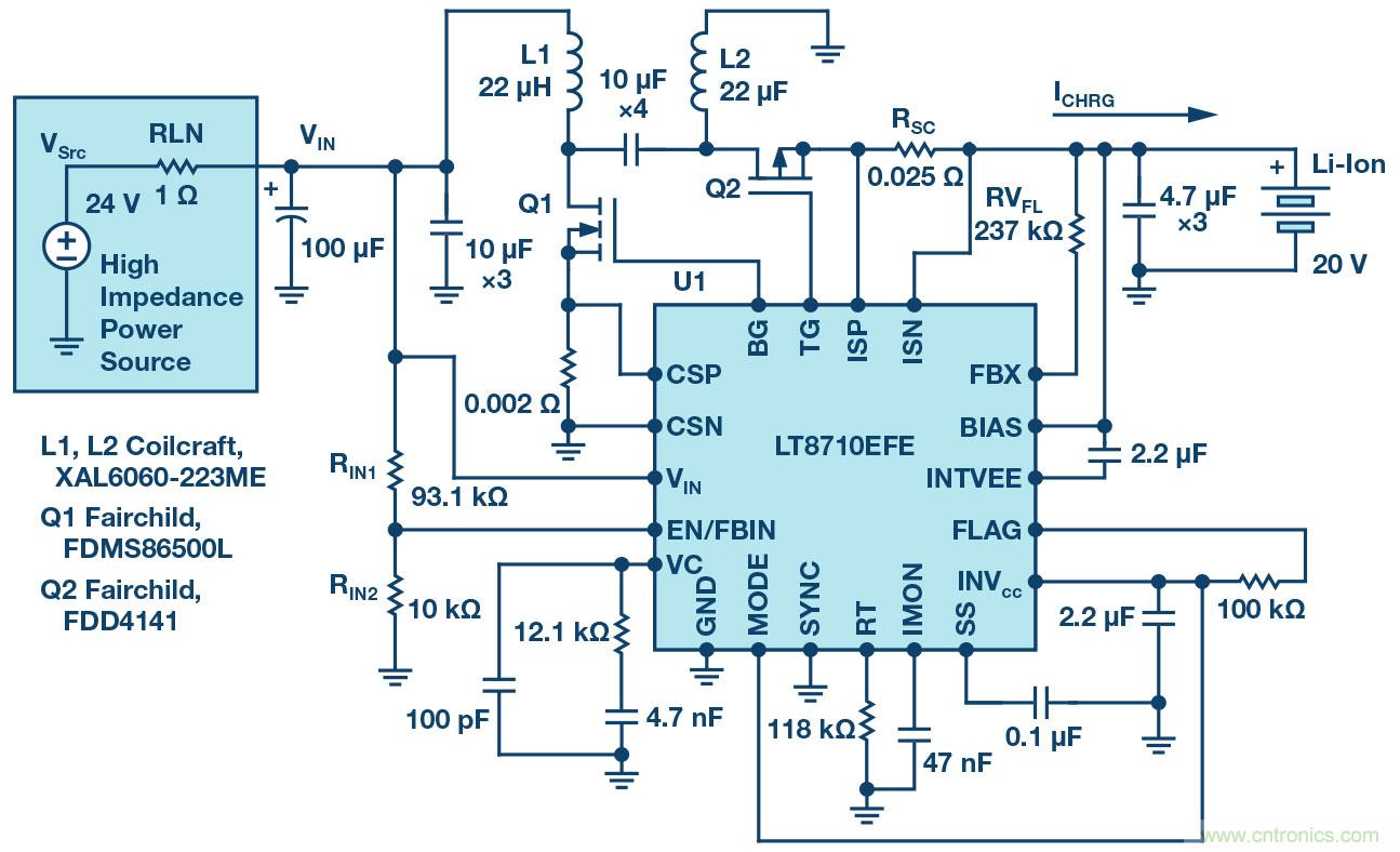 LT8710多功能 DC/DC控制器解決了高阻抗、超長(zhǎng)工業(yè)電源線的電壓降問題