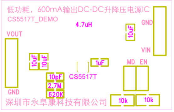 如何運用升降壓芯片CS5517實現(xiàn)鋰電池穩(wěn)定輸出3.3V/3.6V（1.2-5V）的電壓？