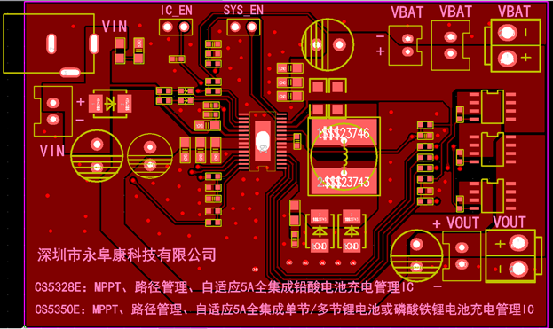 CS5350/CS5328 太陽(yáng)能板供電鉛酸蓄電池、磷酸鐵鋰電池、鋰電池充電管理IC系列